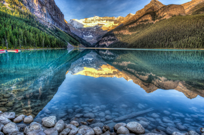 Обои картинки фото природа, реки, озера, пейзаж, горы, отражение, камни