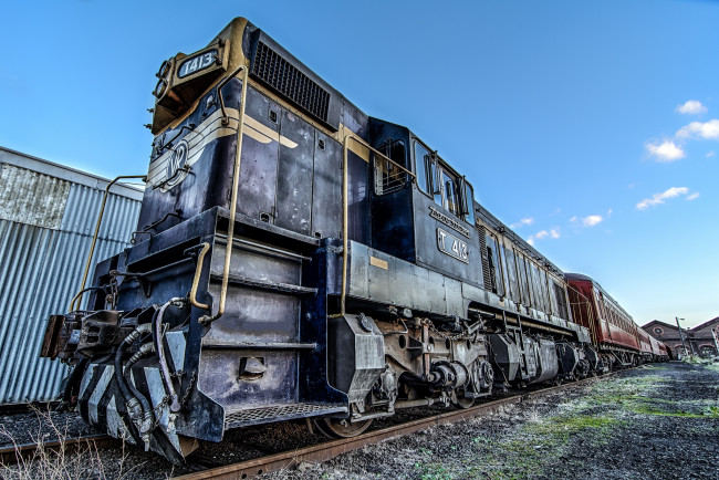 Обои картинки фото техника, локомотивы, состав, локомотив, рельсы, дорога, железная