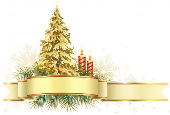 обоя праздничные, векторная графика , новый год, свечи, шарики, елка, праздник, снежинка
