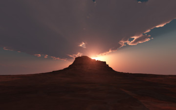Картинка природа восходы закаты рассвет пустыня гора