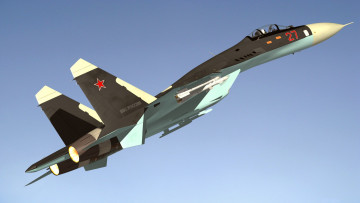 Картинка авиация 3д рисованые v-graphic flanker истребитель полет sukhoi su 27
