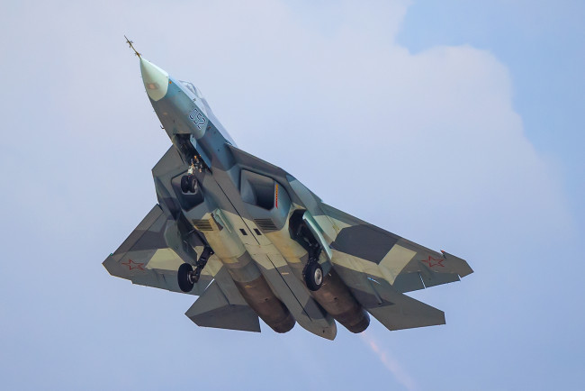 Обои картинки фото t-50 pak-fa, авиация, боевые самолёты, истребитель