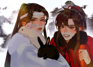 Картинка аниме mo+dao+zu+shi лань ванцзи вэй усянь кролики