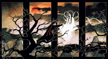 Картинка аниме mo+dao+zu+shi вэй усянь лань ванцзи дерево цветок