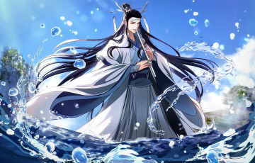 Картинка аниме mo+dao+zu+shi лань сичэнь дракон вода флейта рожки