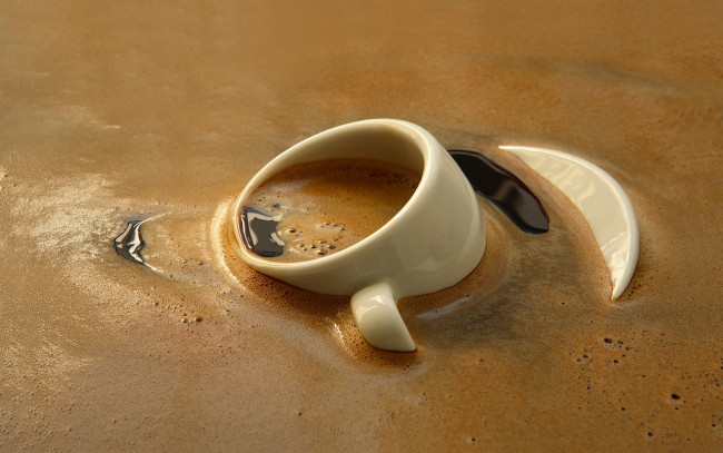 Обои картинки фото мечта, кофемана, еда, кофе, кофейные, зёрна, чашка, с, блюдцем