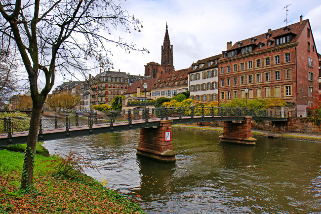 Обои картинки фото города, мосты, франция, эльзас, страсбург