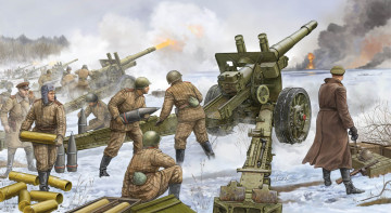Картинка рисованные армия солдаты пушка