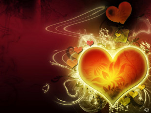 обоя векторная графика, сердечки , hearts, фон, сердечки
