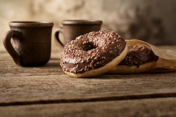Картинка еда хлеб +выпечка пончики шоколадные