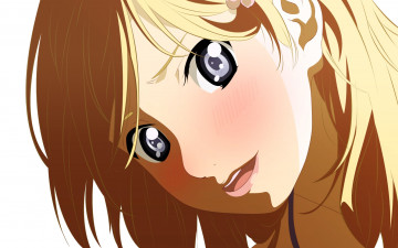 Картинка аниме shigatsu+wa+kimi+no+uso девушка взгляд фон