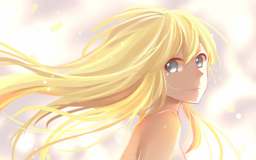 Картинка аниме shigatsu+wa+kimi+no+uso взгляд девушка фон