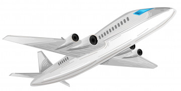 Картинка авиация 3д рисованые v-graphic самолет полет