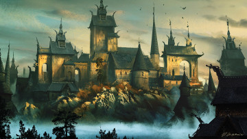 Картинка фэнтези замки иной замок средневековье мир