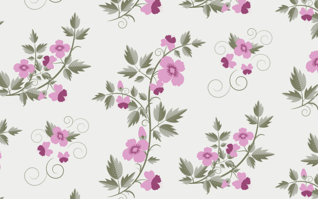 Обои картинки фото векторная графика, цветы , flowers, vector, retro, pattern, текстура, floral, with