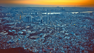 Картинка города сеул+ южная+корея столица сеул крупнейший город панорама южная корея