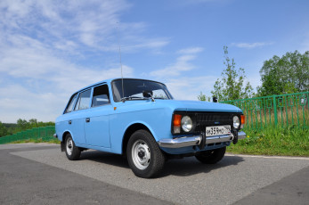 Картинка иж-+2125 автомобили москвич иж- 2125 автомобиль комби ретро классика синий
