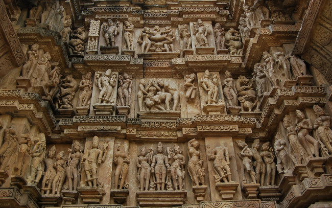 Обои картинки фото erotic, temple, art, khajuraho, india, разное, рельефы, статуи, музейные, экспонаты