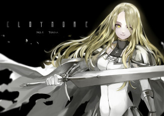 Картинка аниме claymore девушка арт блондинка оружие меч