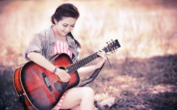 Картинка музыка -другое гитара девушка