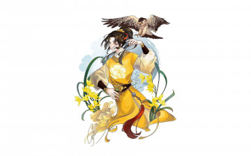 Картинка аниме mo+dao+zu+shi цзинь лин орел цветы