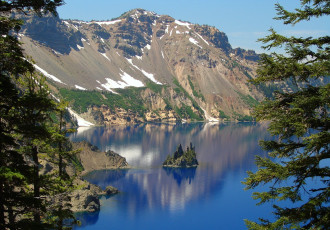 Картинка природа реки озера горы вода ель