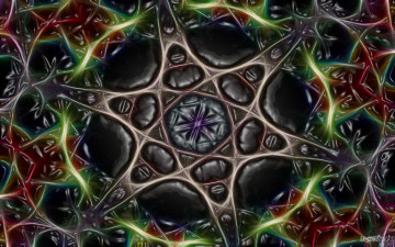Картинка 3д графика fractal фракталы звезда
