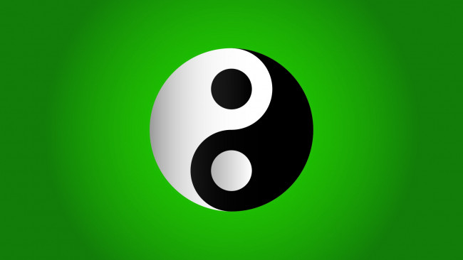 Обои картинки фото 3д графика, инь-Янь , yin yang, логотип, фон
