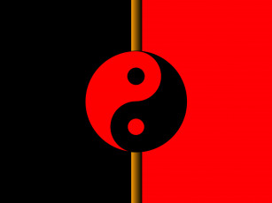 обоя 3д графика, инь-Янь , yin yang, инь, янь, символы