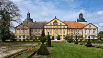 обоя schlosspark hundisburg, города, замки германии, замок, парк