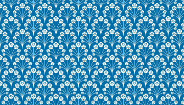 Картинка векторная+графика цветы+ flowers орнамент узор голубой