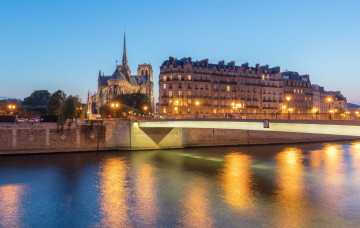 Картинка notre+dame+de+paris города париж+ франция собор река