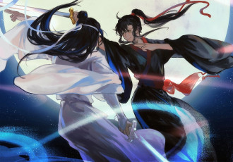 Картинка аниме mo+dao+zu+shi вэй усянь лань ванцзи мечи