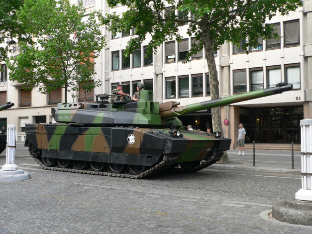 Обои картинки фото amx, 56, «леклерк», техника, военная, улица, танк, город