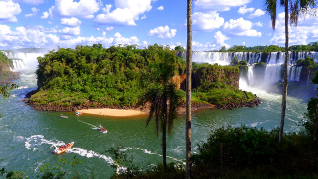 Обои картинки фото водопады, игуасу, бразилия, природа
