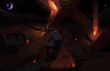 Картинка аниме cowboy+bebop планета космос сигарета звезды мужчина spiegel spike