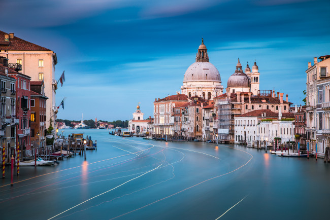 Обои картинки фото basilica di santa maria della salute, города, венеция , италия, собор, канал