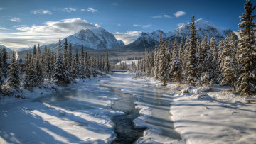 Картинка природа реки озера река зима