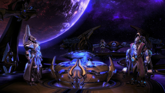 Обои картинки фото видео игры, starcraft ii,  legacy of void, корабль, космос, планеты, существа
