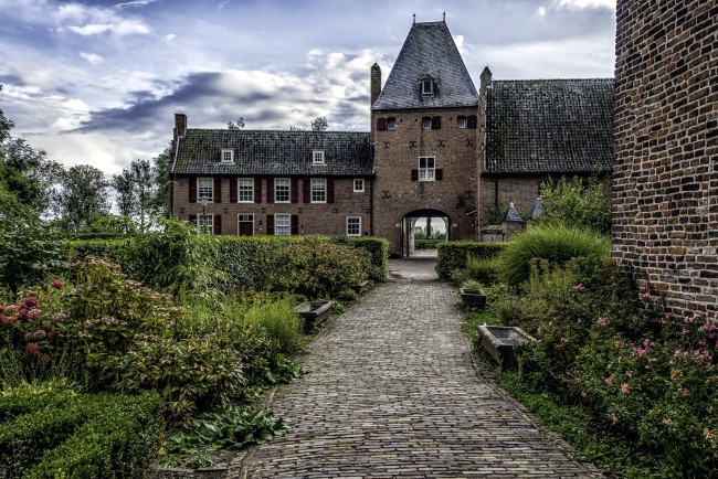 Обои картинки фото doorwerth castle, города, замки нидерландов, doorwerth, castle