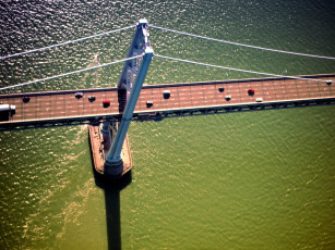 Картинка bay bridge aerial view san francisco california города сан франциско сша