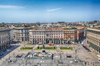 Картинка милан италия города улицы площади набережные площадь здания