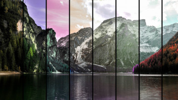 Картинка разное компьютерный дизайн горы озеро