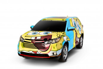 Картинка 2014 toyota highlander spongebob автомобили тюнинг