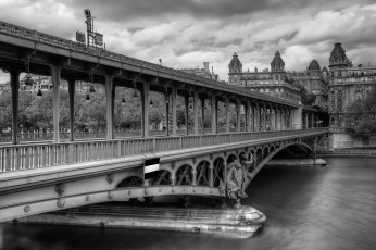Картинка города париж франция мост река