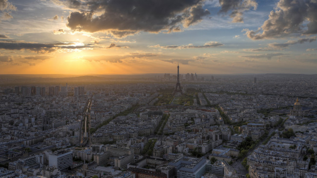 Обои картинки фото города, париж, франция, панорама, башня
