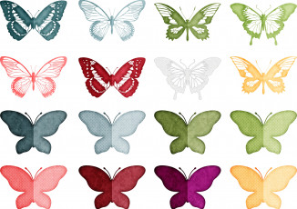 Картинка векторная+графика животные бабочки фон