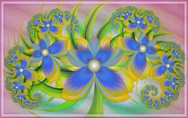 Обои картинки фото 3д графика, цветы , flowers, узор, фон, цвета, лепестки