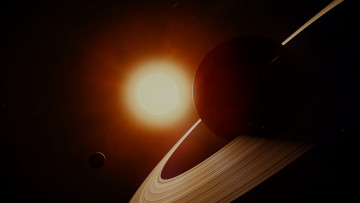 Картинка космос сатурн пространство звезды солнце