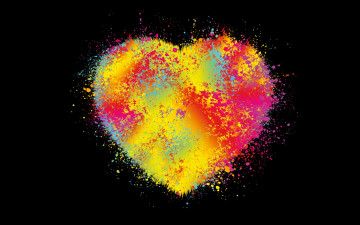 Картинка праздничные день+святого+валентина +сердечки +любовь abstract сердце фон брызги colors heart vector background